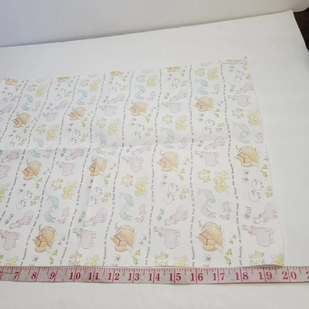 Vintage 90s Gibson Noah's Arc Animals Baby Shower Religious Gift Wrap